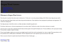 Tablet Screenshot of oregonwoodarrows.com